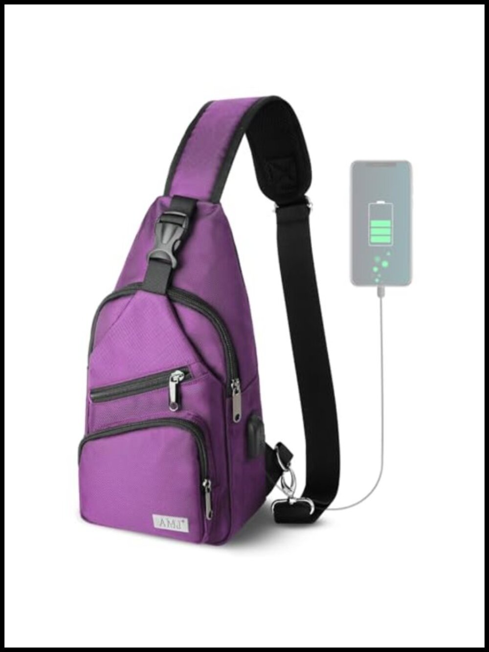 Nylon Crossbody Sling Bag Casual Shoulder Backpack for Hiking Travel